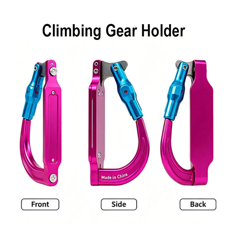 Metal Carry Clip Accessory Holder Clip for Caving and Rock Climbing, Screw Gate Hanging Clip for Hiking Camping and Small Item S