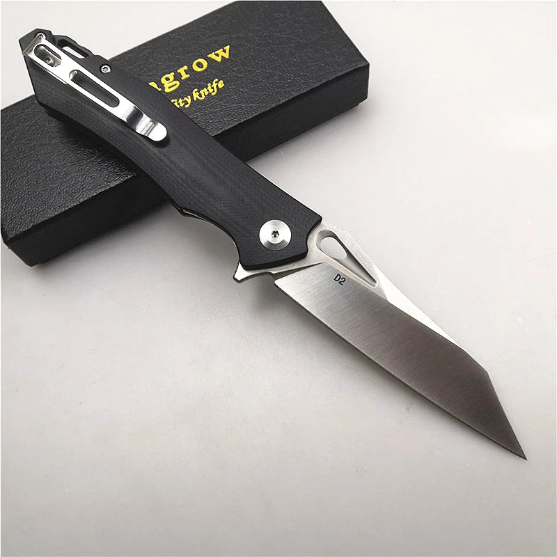 Eafengrow EF934 D2 Folding Knife G10 Portable Camping hunting Pocket Knife Hunting Fruit Jackknife EDC Kitchenware Outdoor Tool