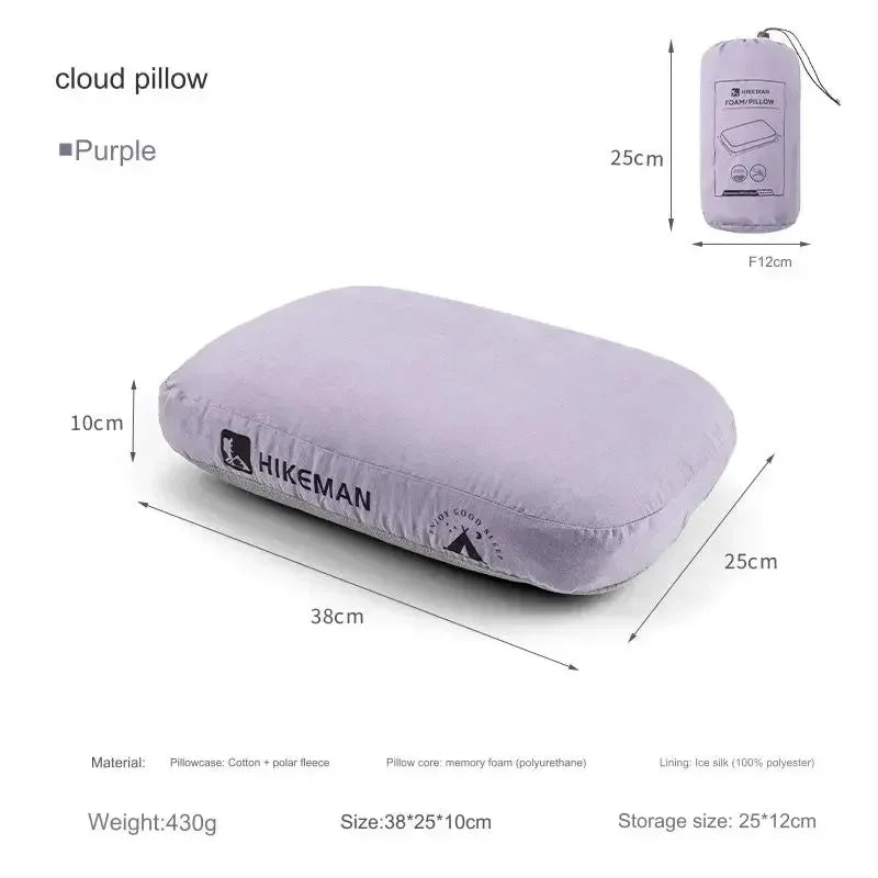 Hikeman Memory Foam Camping Pillow Cervical Slow Rebound Pillow Portable Outdoor Hiking Travel Tourist Sleeping Pillows