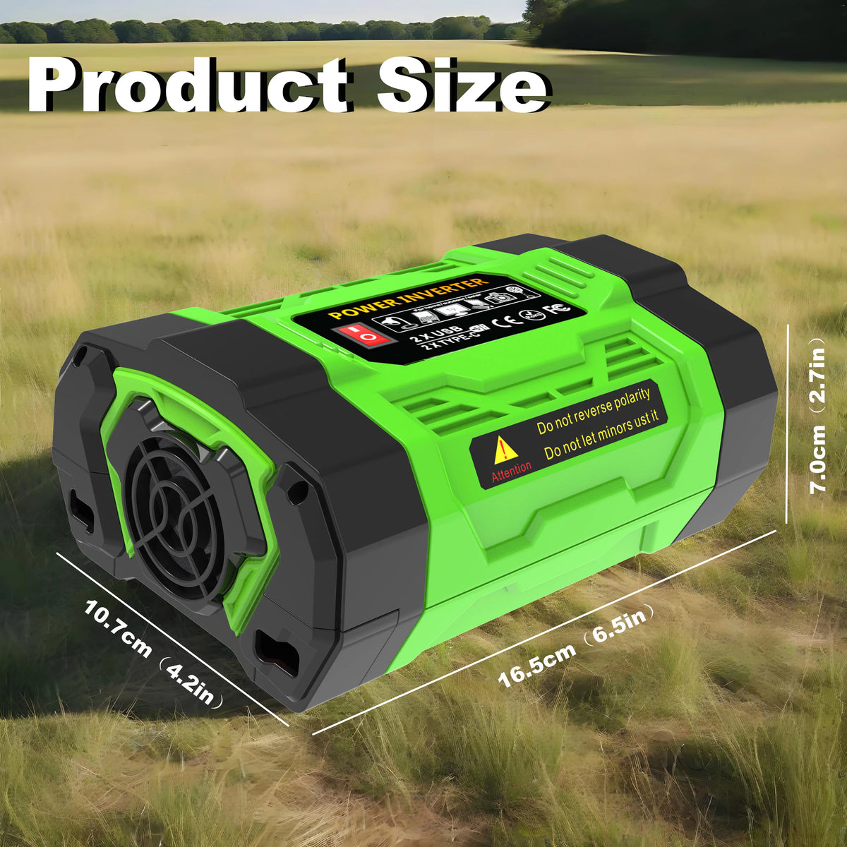 12V Car Power Inverter 200W/300W/500W DC To AC 110V/220V Converter with Dual Outlets USB Type-C LCD for Camping Travel