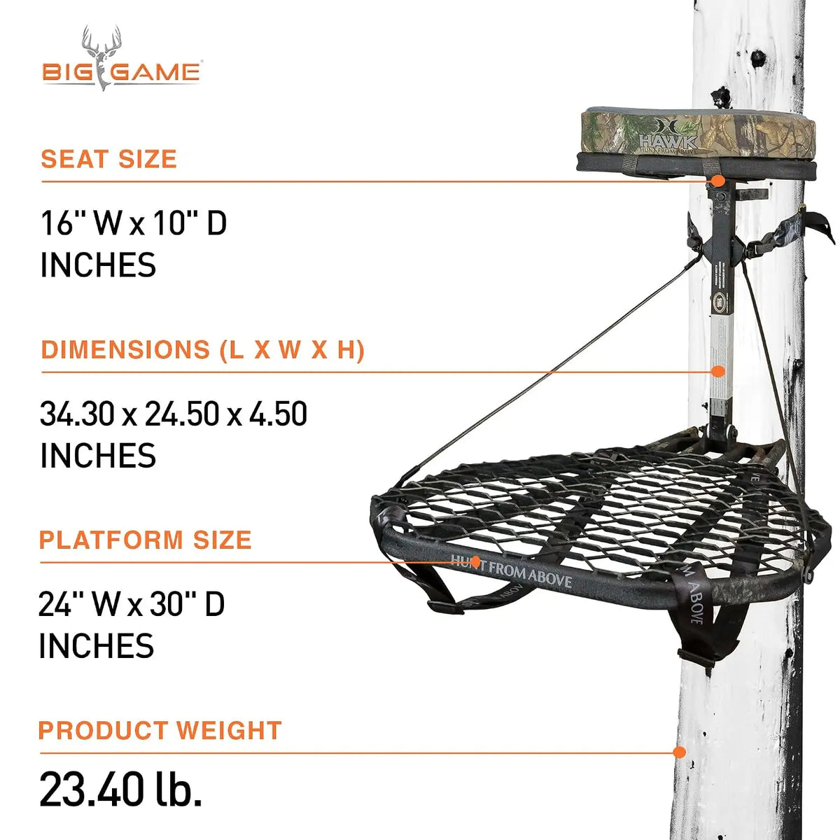 Mega Combat Hang On Tree Stand, Deer Stand, Custom