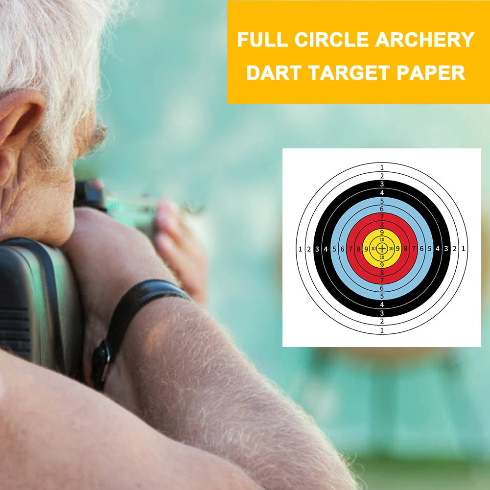 10/50Pc 40x40cm Paper Shooting Range Targets Bullseye Archery Practice Training Bow Arrow Darts Papers Hunting Shoot Accessories