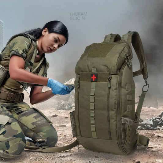 First Aid Kit 40L Waterproof Tactical Medical Backpack First Aid Bag for Hiking Trekking Hunting Fishing Camping