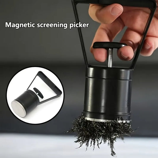 Quick-Release Magnetic Pickup Tool, 8-Pound Capacity Handheld Magnetic Mining Tool, Used for Separating Gold Ore and Minerals