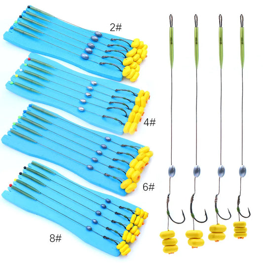 5pcs Carp Fishing Ready Tied Hair Rig Curve Shank Fishing Hook Pop Up Bait Corn Boilie Method Feeder Terminal Tackle Accessories