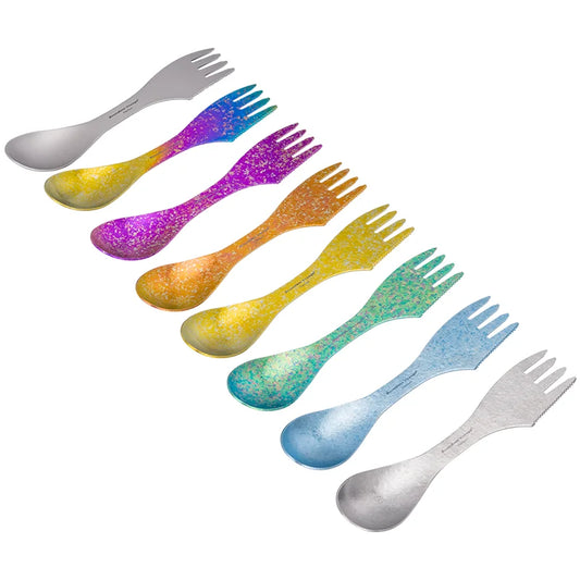 Boundless Voyage Titanium Spork Portable Camping Spoon Fork Knife Ultralight 3 in 1 Utensil