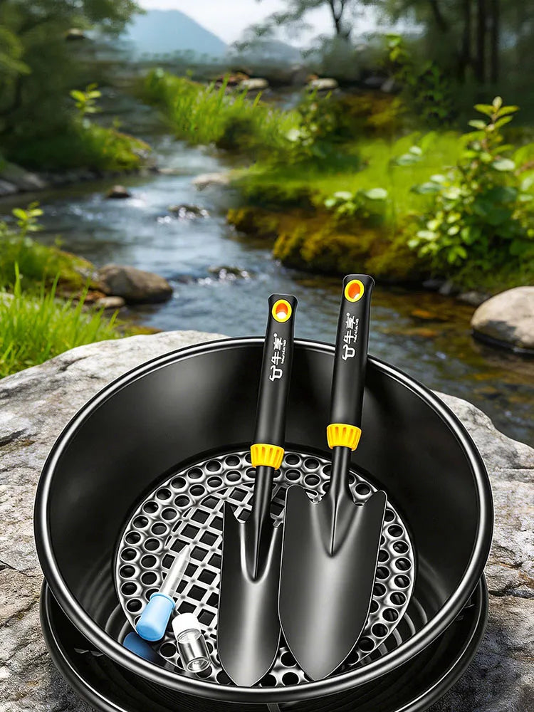 Plastic Gold Pan Large Capacity Riffle Design Gold Mining Prospecting Metal Detect Outdoor Wash Equipment Mining Tools