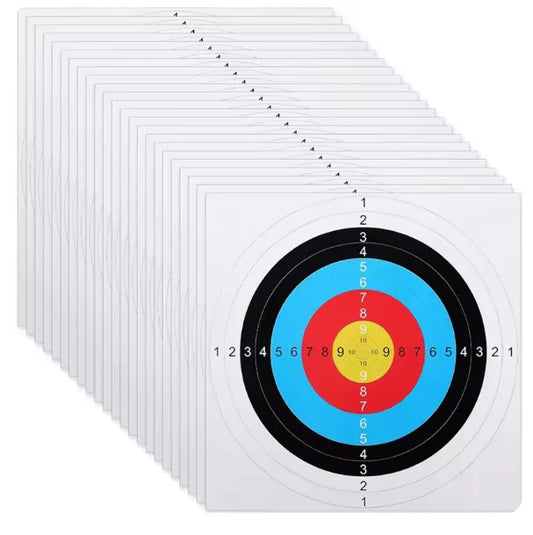 10/50Pc 40x40cm Paper Shooting Range Targets Bullseye Archery Practice Training Bow Arrow Darts Papers Hunting Shoot Accessories