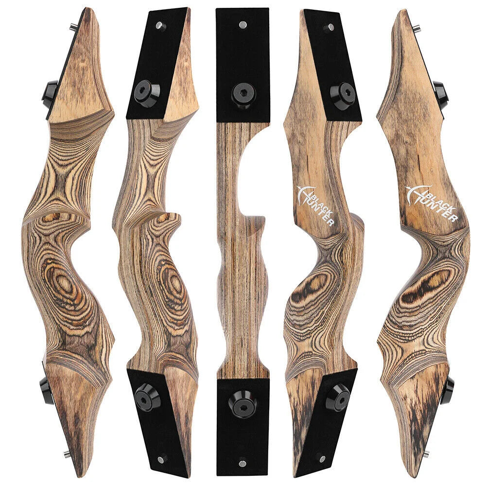 60" Takedown Hunting Recurve Bow Set30/45/60lbs Wooden Frame Stable Bamboo Core Limbs All-in-One Arrow Kit Right Hand Adult Archery Gear for Recreational Shooting Competition Training & Outdoor Small Game Hunting