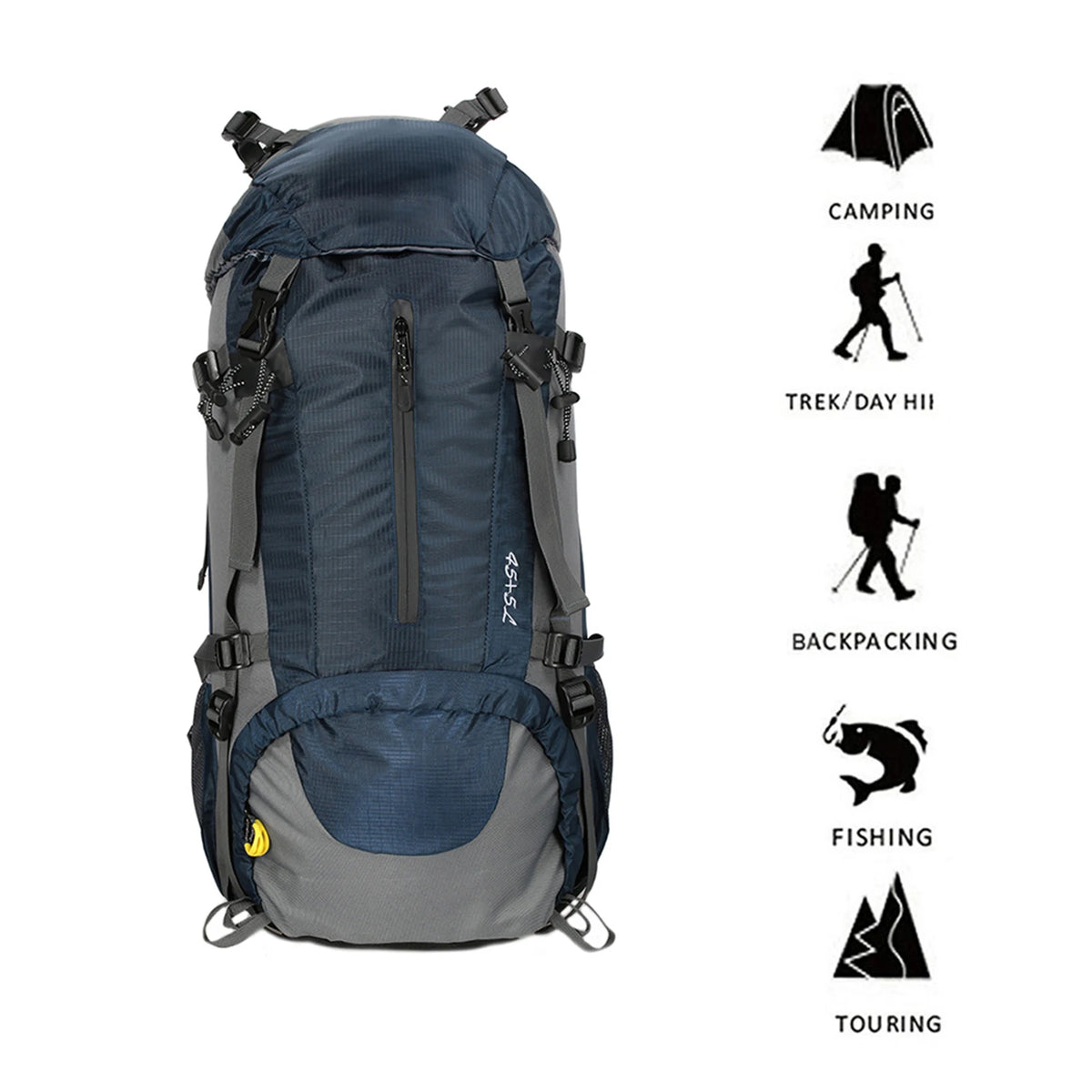 50L Waterproof Outdoor Sport Hiking Camping Travel Backpack Pack Mountaineering Climbing Trekking Bag Knapsack with Rain Cover