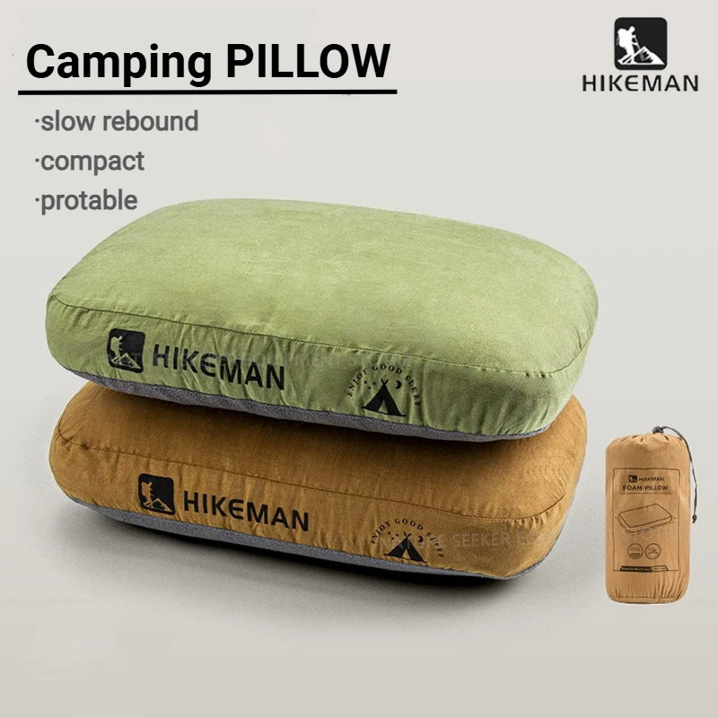 Hikeman Memory Foam Camping Pillow Cervical Slow Rebound Pillow Portable Outdoor Hiking Travel Tourist Sleeping Pillows