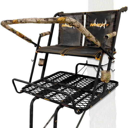 2-Person Ladder Tree Stand for Deer Hunting,17' Tall, Black, Custom