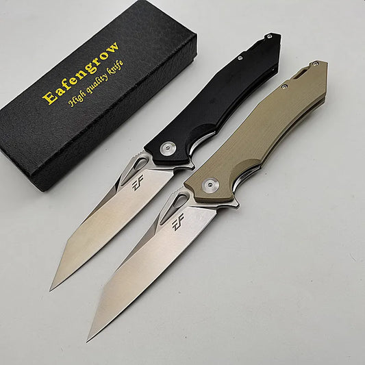 lightweight Sharp Pocket Folding Knife D2 Blade G10 Survival Hunt Ball bearing Portable Outdoor Camping Tanto Rescue EDC Knife