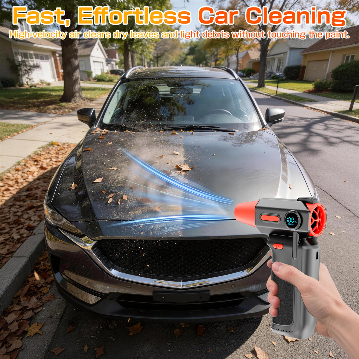 Turbo Fan Air Duster Air Blower Electric Dust Collector Hair Dryer Violent Jet Fan Cleaning Tools Universal Auto Accessories for Car Computer Keyboard Home Outdoors Camping