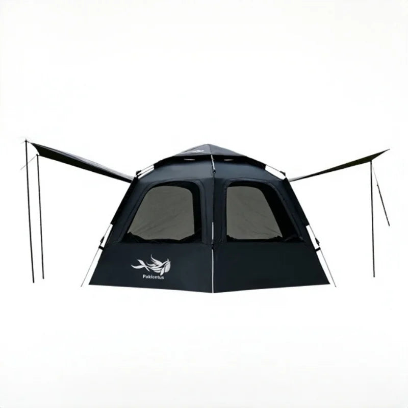 PAKICETUS Dome Camping Tent 2-5 Person Instant Setup 1 Minute Easy Assembly Double Doors Lightweight Portable Backpacking Tent for Outdoor Hiking