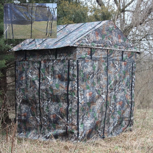 Hunting Blind 360 Degree See Through Fabric Heavy Duty Metal Frame Deer Hunting Blinds