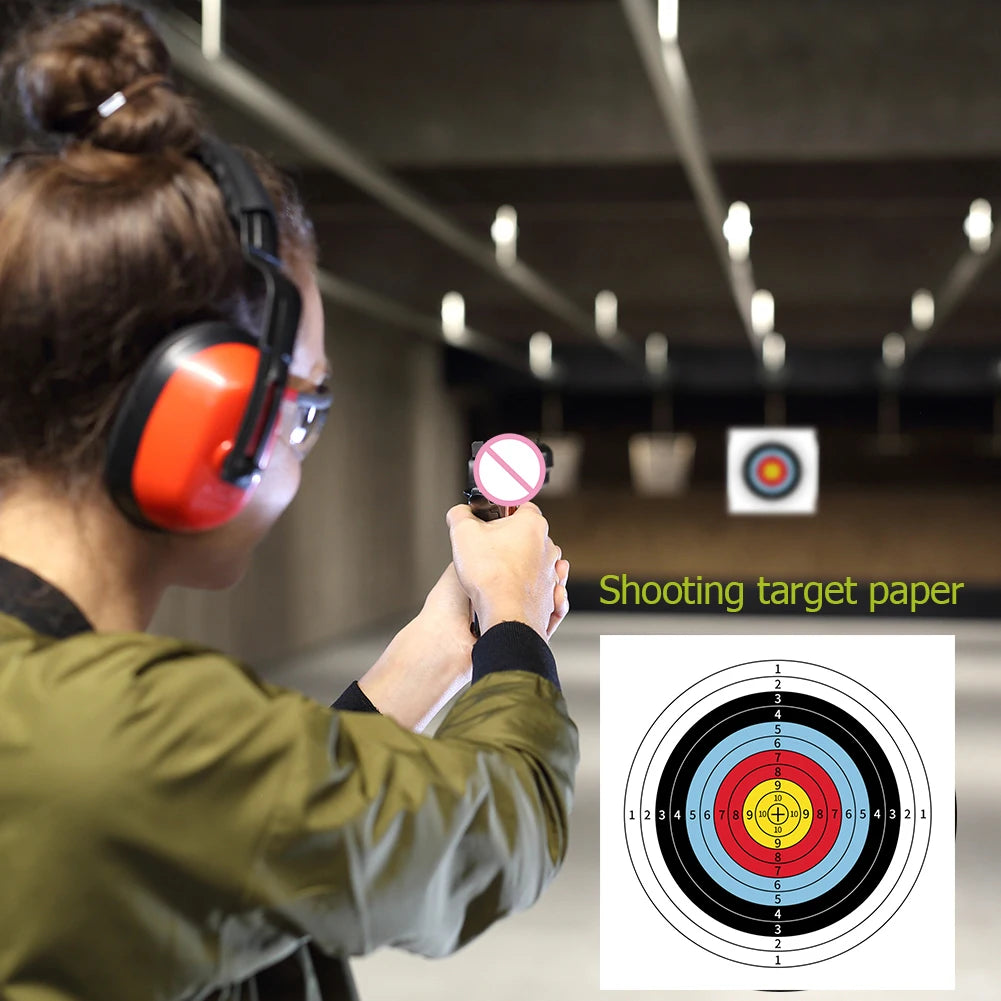 10/50Pc 40x40cm Paper Shooting Range Targets Bullseye Archery Practice Training Bow Arrow Darts Papers Hunting Shoot Accessories