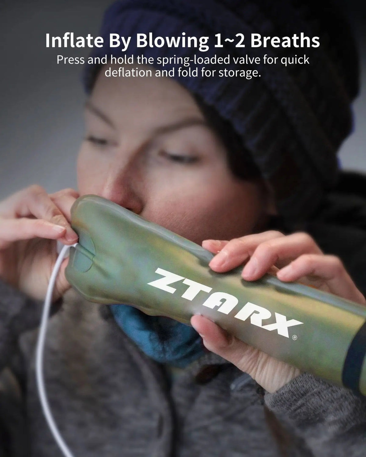 Ztarx Solar LED Tube Light Built-in Battery Inflatable IP66 Waterproof Folding Magnetic Fill Light for Car Camping USB Charging