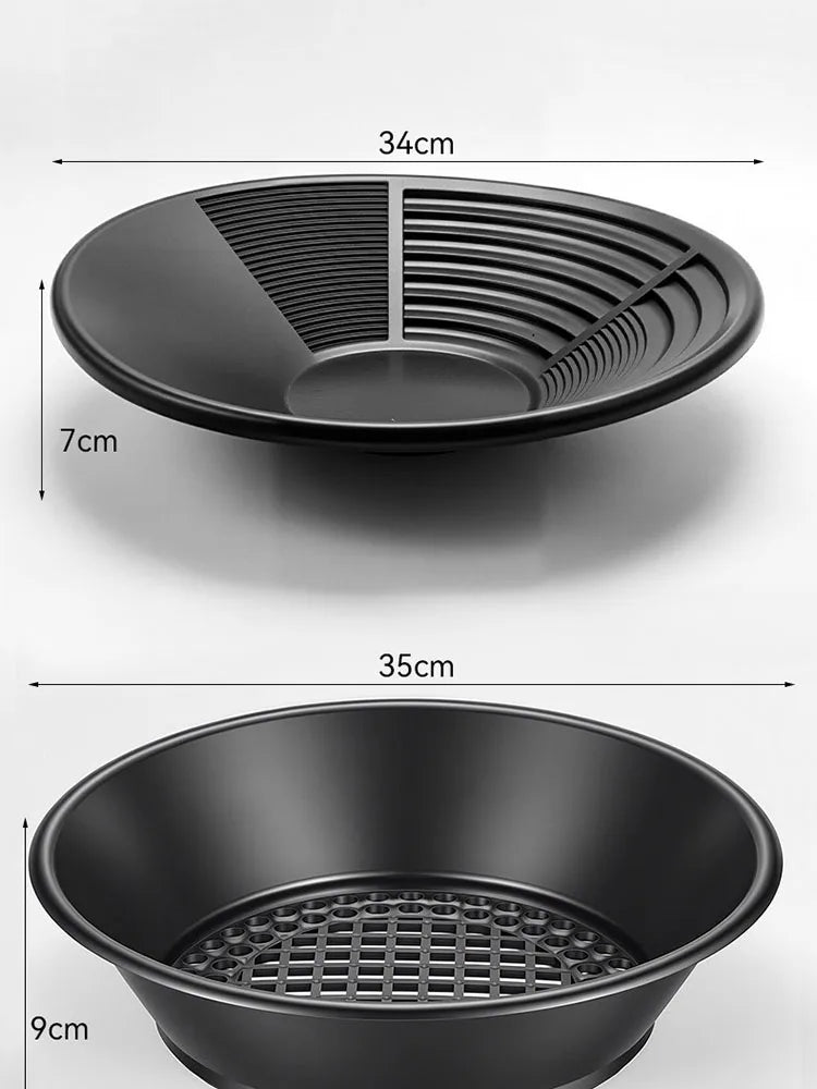 Plastic Gold Pan Large Capacity Riffle Design Gold Mining Prospecting Metal Detect Outdoor Wash Equipment Mining Tools