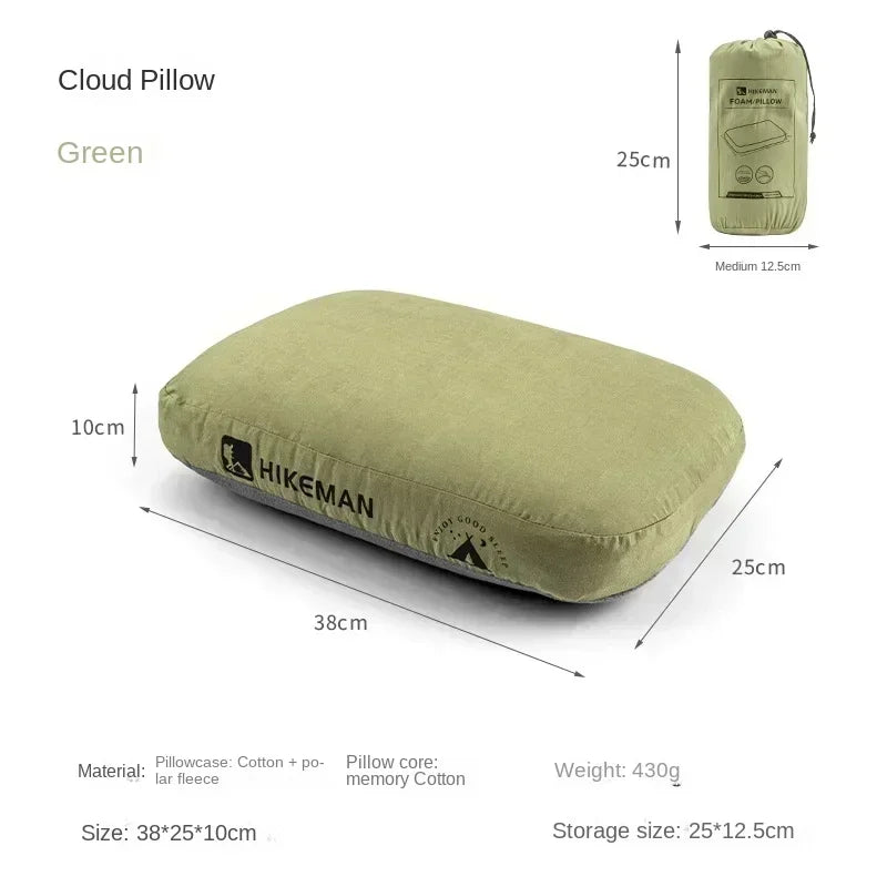 Hikeman Memory Foam Camping Pillow Cervical Slow Rebound Pillow Portable Outdoor Hiking Travel Tourist Sleeping Pillows