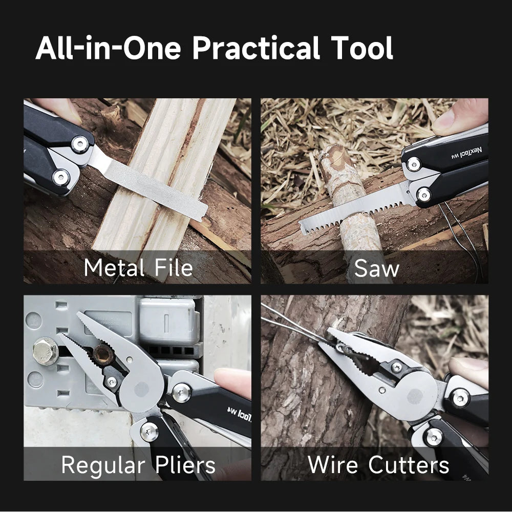 NexTool W4 Adjustable Wrench 11-in-1 Multitool Folding Pliers Screwdriver Saw Cutter Outdoor Camping Emergency Hand Tools