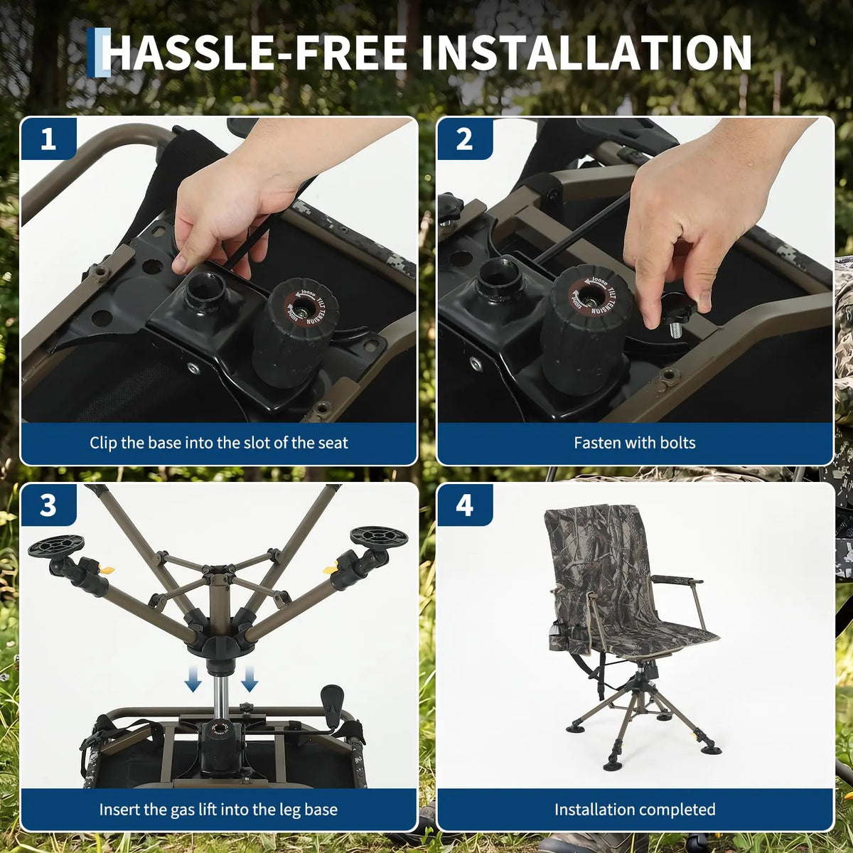 Portable Camouflage Folding Outdoor Activity Chair - Lightweight Camping Seat, Stainless Steel Frame, Durable Fabric, Easy Carry - Army Green Camouflage